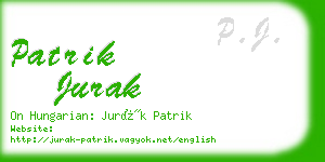 patrik jurak business card